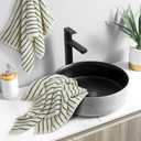 Jacquotha Green Striped Hand Towels for Kitchen, Vintage Bathroom Decor, Natural Cotton Tea Towel, 14 x 29