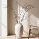 Norme 3 Pcs 65 Inch Extra Long Lifelike Curly Willow Branches Faux, Brown