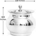 Stainless Steel Ghee Pot With Lid & Spoon – Multipurpose Kitchen Container for Oil, Sugar, Salt, Seasonings, Spices, Pickle, Condiments Bowl – Durable, Rustproof, Easy Clean Storage Jar, 350 ML, 7 Oz