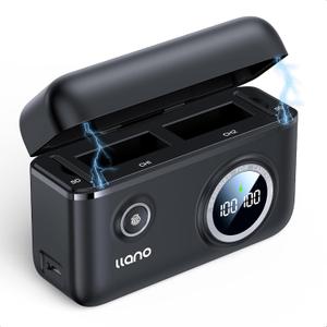 Ilano LP-E12 Dual Battery Charger for Canon EOS M50, M50 Mark II, M, M2, M10, M100, M200, Rebel SL1, PowerShot SX70 HS, 18W Quick Charge, Smart Digital Display, Magnetic Snap Cover