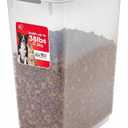 IRIS USA Airtight Dog Food Storage Container, Up to 38 lbs, Attachable Wheels, For Dog Cat Bird and Other Pet Food Storage Bin, Keep Fresh, Translucent Body, Easy Mobility, White