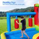 Bounce House Inflatable Bouncy Castle with Punching Bag,Ball Pit,Climbing Wall Jumping House with Slide for Kids 3-10 Indoor/Outdoor Play Gifts for Boys & Girls (Blue)