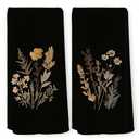 QZQE Vintage Moody Floral Dark Botanical Kitchen Towels Set of 2, Cottagecore Botanical Goth Gothic Still Life Dish Tea Towels for Kitchen, Farmhouse Country Decorative Hand Towel 16x24 Inch