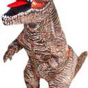 KOOY Dinosaur Costume Adult Inflatable Raptor Onesies Blow Up T-rex Dino Full Body Funny Halloween Costume for Men Women Teens