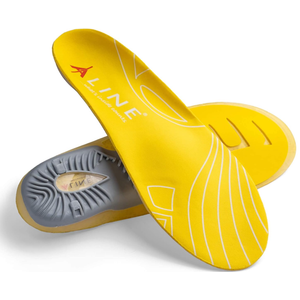 ALINE Cushion Memory Foam Insole - Shock Absorbent, Heel and Foot Support Shoe Inserts - Yellow - Men 6.5-7.5/Women 7.5-8.5/EU 38.5-40