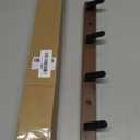 Walnut Coat Hooks for Wall, 5-Hook Modern Entryway Hooks for Heavy Coats, Handmade Wooden Hooks with Rustproof Brass Hardware