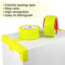 BOMEI PACK Heavy Duty Colored Packing Tape with Dispenser 1.88 Inch x 60 Yards (Yellow) 6 Rolls, 2.4 mil Industrial Grade Packaging Tape for Shipping, Moving, Mailing & Storage