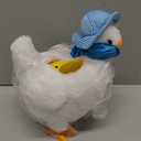 dgdgcool Easter Toys Egg Laying Chicken Toy Electric Chicken Stuffed Animal Dancing Stuffed Plush Toy with Music (White)