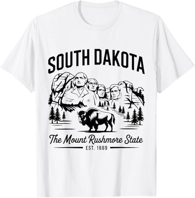 South Dakota The Mount Rushmore State Est 1889 T-Shirt XS