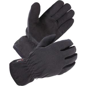 SKYDEER Winter Gloves with Soft Deerskin Suede Leather & Thermal Polar Fleece & Warm 3M Thinsulate Insulation (SD8661T) (Black, M)