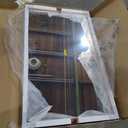 36 x 30 Inch Black Bathroom Mirrors for Vanity, Wall Mounted Mirror Rectangle Mirror Matte Black Framed Bathroom Mirror with Aluminum Alloy Ribbed Texture Metal Frame (Horizontal/Vertical)