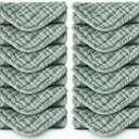 Muslin Burp Cloths 100% Cotton Large 20''x10'' Extra Soft and Absorbent Baby Wash Cloths Spit Up Rags - Baby Burping Cloth for Boys Girls Items(12 Pack Green)