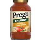 Prego Chunky Tomato and Three Cheese Pasta Sauce, 23.75 oz Jar (EXP 02/26/26)