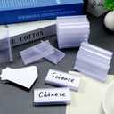 Yulejo 100 Pieces Wire Shelf Label Holders Wire Label Holder Plastic Shelf Tags for Shelving Clips with Paper Inserts, Compatible with 1-1/4 Inch Shelves