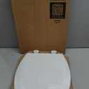 Bemis 1500EC Durable Wooden Toilet Seat, Easy Clean Hinges, Made in USA, Elongated, White