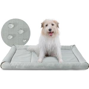 Miguel Oxford Ripstop Outdoor Waterproof Dog Bed for Metal Dog Crates Water-Resistant All Weather Pet Mat Durable Easy Wipe Clean Travel Indoor Outdoor Puppy Cat Crate Bed 30inch, Grey