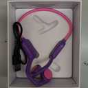 Kids Headphones, Bluetooth 5.2 Air Conduction Open Ear Headphones, 85dB Volume Limiting, Stereo Sound with Mic, IPX5 Waterproof, 20H Playtime, Perfect for School and Outdoor Activities-Purple