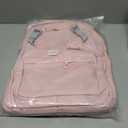 Preppy Aesthetic Large Laptop Backpack Y2K Vintage College Daypack for Travel Work Lightweight Waterproof Commute Bag (Pink)