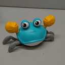 Crawling Crab Baby Toys Upgrade Version - 3 Speed & Music Control, Infant Tummy Time Interactive Walking Toddler Toy for 3 4 5 6 7 8 9 10 11 12 Year Old Boys or Girls (Blue)