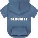 Paiaite Stone Blue Chihuahua Dog Hoodie: Warm and Stylish with a 'Security' Printed Sweatshirt, Cold Weather Pet Clothes, and Sweater Coat All in One - Perfect for Winter and Cool Summer Nights! L (L-(12~15lb) | Chest(~19.5"))