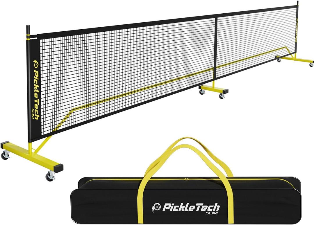 4.0 Slim Version Pickleball Net Portable Outdoor with Wheels,22 FT Pickleball Net-USAPA Regulation Size-Pickle Ball Net System with Carrying Bag for Driveway