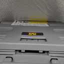 MaxWorks Collapsible Rolling Utility Cart with Lid 80 lb Capacity Folding Dolly with Telescoping Handle Heavy Duty Plastic Crate on Wheels for Shopping Office and Teachers (50876) (Gray)