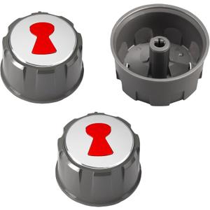 Upgrade 69893 Grill Control Knobs Compatible with Weber Spirit E 310,320 & 330(with Up Front Controls) Years 2013 and Newer(3 Pcs),2-Year QA