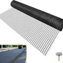 Bi-Directional Geogrid 3.84ft x 164ft for Retaining Wall, Universal Fiberglass Geogrid Roll with Mounting Screws, 50KN Tensile Strength Geo Grid for Gravel Driveway Road Repair Slope Reinforcement