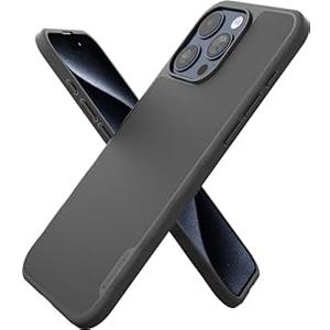 Smartish® iPhone 15 Pro Max Magnetic Case - Gripmunk Compatible with MagSafe [Lightweight + Protective] Slim/ Thin Grip Cover with Microfiber Lining for Apple iPhone 15 Pro Max - Black Tie Affair