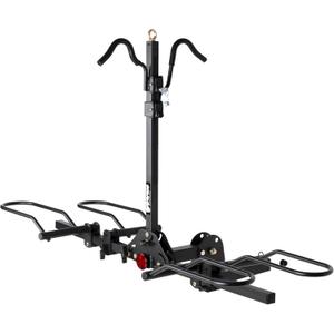 Young 200 lbs. Capacity Hitch Mounted 2-Bike Rack with Lock for Standard, Mountain, Fat Tire Bikes, fit Car, SUV, Van, RV, Trailer, Truck