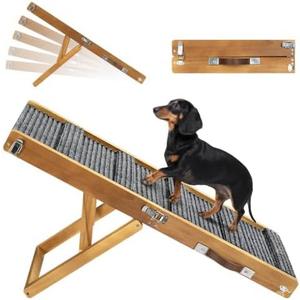 Pawaboo 2026 Upgraded Small Dog Ramp for Couch Foldable, 5 Ajustable Height