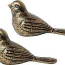 Notakia Cast Iron Bird Heavy Duty Door Stopper - Avoid Drilling Holes with Handle Metal Antique Decorative Vintage Rustic Door Stopper for Office, Home Bedroom and Exterior Doors (2Pcs Bronze Birds)
