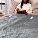Microplush Grey Heated Blanket - King 90" x 100"