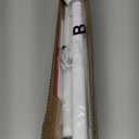 Oval Closet Rod for Hanging Clothes 18 to 52 Inch Adjustable with Snap Fasteners Heavy Duty 1 inch Diameter With End Supports White Poles Bar Closet Rod Expandable for Wardrobes