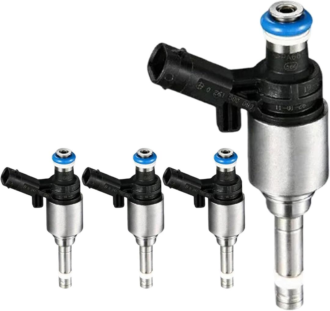 4pcs Fuel Injectors Fit for Audi A3 A4 A5 A6, A3 A4 A5 Quattro, A4 Allroad Quattro A6 Q5 TT/TT Quattro 2008-2014 Fit for Volkswagen Beetle CC EOS Golf GTI Jetta GLI Passat, Passat CC Tiguan