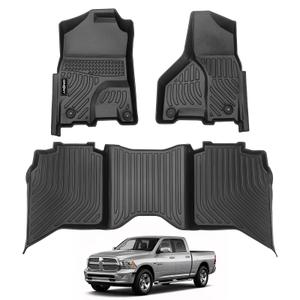 GINNOWY- Floor Mats for 2013-2018 Dodge Ram 1500/2500/3500 Crew Cab