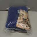 SNZ Luxury Flannel Throw Blanket for Couch 40x60 Inches - Ultra Soft Fleece Blankets & Throws for Bed, Camping, Office - All Season Cozy Plush Blanket for Adults, Men, Kids (Blue)