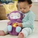 Fisher-Price Baby Toy Soothe n Snuggle Purple Monkey Plush Portable Sound Machine with Breathing Motion & Lights for Newborns Ages 0+ Months