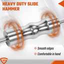 Inner CV Joint Puller Slide Hammer Front Wheel Drive Axle Half Shaft Removal Tool Kit Heavy Duty 10 Pounds Slide Hammer 63mm 48mm CV Joint Fork Steel Cable Adapter Attachments