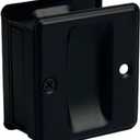 QCAA Solid Brass Sliding Pocket Passage Door Pull, Matte Black, Made in Taiwan, 1 Pack