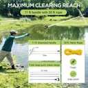 Floating Lake Rake, 36" Aluminum All Purpose Lake and Landscape Rake with 11' Extension Handle and 52' Rope, Weed & Algae Removal