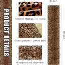 12 PCS Leopard Print Table Runner 14 x 108 Plastic Cheetah Print Table Runner for Jungle Safari Party Birthday Bachelorette Wedding Disposable Tables Runner