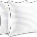 Pillows Insert 18'' x 18'' Set of 2, Soft Decorative Throw Pillows with Luxury Silky Covers for Indoor Couch, Sofa or Bed Decors, White Cushion Sham Stuffer