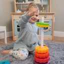 LUCKFUTURE Spinning Stacking Toys, Educational Toddler Toy Stacking Rings Baby Toys, Montessori Toy for Girls and Boys, Spin Gears Christmas Birthday Gift for 1-3 Year Old