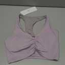 CRZ YOGA Butterluxe Womens V-Neck Longline Sports Bra - Wireless U-Shaped Open Back Yoga Low Impact Padded Crop Topб Size Small, 46