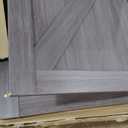 BARNSMITH Sliding Closet Door 60"x80" with Hardware Kit & Matching Fascia, Double K Shape Bypass Closet Door, Solid Wood Slab with Water-Proof & Scratch-Resistant PVC Surface, Preassembled, Gray