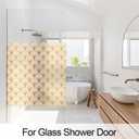 DKTIE Geometric Art Stained Glass Window Film Bathroom Window Privacy Film Frosted Glass Static Clings Non Adhesive with Installation Tools, Modern Home Improvement Style (S117, 35.4'' x 78.7'')