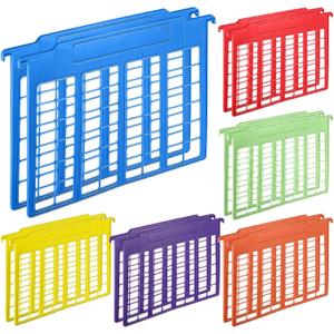Watersay 12 Pack File Cabinet Dividers 11 x 6 in, Rainbow Color