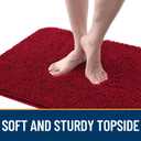 OLANLY Dog Door Mat for Muddy Paws 30x20, Absorbs Moisture and Dirt, Absorbent Non-Slip Washable Doormat, Quick Dry Chenille Mud Mat for Dogs, Entry Indoor Entryway Carpet for Inside Floor, Red