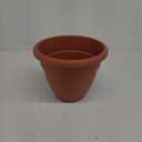 The HC Companies Caribbean Planter Pot - Outdoor & Indoor Plant Pot with Drainage Hole & Plug - Rolled Rim Plastic Pots for Plants & Flowers - Decorative Plant Pot (16" Clay, Pack of 1)